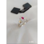 Anel De Formatura De Prata 925 Com Apliques Em Ouro 14 K E Zircônias Com Emblemas Em Ouro 14 K