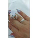 Conjunto Aparador De Aliança E Brincos Em Prata 925 Com Aplique De Ouro