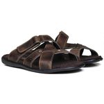 Chinelo Masculino de Couro Chocolate 5001