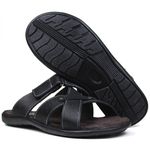 Chinelo Masculino De Couro Preto 5001
