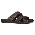 Chinelo Masculino de Couro Chocolate 5001