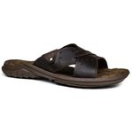 Chinelo Masculino de Couro Chocolate 5200