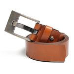 Cinto Social Masculino Youth Couro Cromo Argentino Pino Chato Whisky