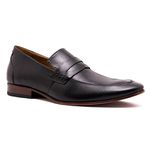 Sapato Social Masculino Loafer Couro Sola Couro Preto
