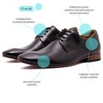 Sapato Social Masculino Derby Sola Couro Preto