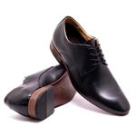 Sapato Social Masculino Derby Sola Couro Preto