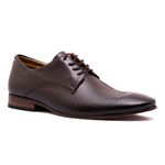 Sapato Social Masculino Derby Sola Couro Marrom