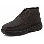 Coturno Casual Conforto Couro Marrom