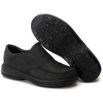 Sapato Casual Conforto Couro Preto