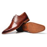 Sapato Social Derby Cromo Argentino Caramelo