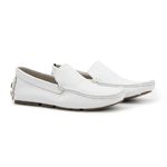 Mocassim Youth Couro Floater Branco