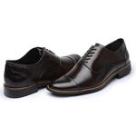 Sapato Masculino Oxford Sola de Couro Marrom