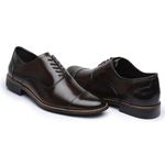 Sapato Masculino Oxford Sola de Couro Marrom