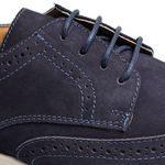 Sapato Social Masculino Oxford Couro Marinho Azul