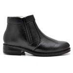 Botina Casual Conforto Couro de Carneiro Preto 1500