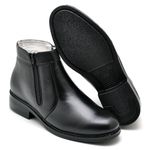 Botina Casual Conforto Couro de Carneiro Preto 1500