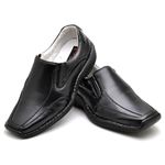 Sapato Casual Conforto Couro de Carneiro Preto 2015