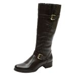 Bota Montaria Feminina Cano Longo Couro Comfort Marrom