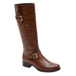 Bota Montaria Feminina Cano Longo Couro Comfort Havana