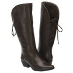 Bota Montaria Texana Feminina Cano Alto Couro Comfort Café