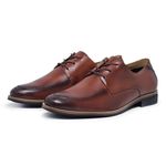 Sapato Masculino Derby Sola Couro Caramelo