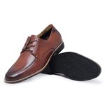 Sapato Masculino Derby Sola Couro Caramelo