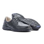 Sapato Casual Conforto Couro Floater Preto