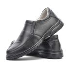 Sapato Casual Conforto Couro Floater Preto