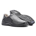 Sapato Casual Conforto Couro Floater Preto