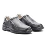 Sapato Casual Conforto Couro Floater Preto