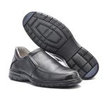 Sapato Casual Conforto Couro Floater Preto