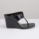 Sandália Anabela Square Preto