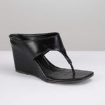 Sandália Anabela Square Preto