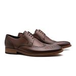 Sapato Social Derby Brogue Bernardi - Café