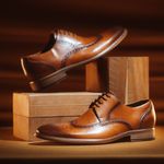 Sapato Social Derby Brogue Bernardi - Castanho