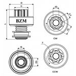 Bendix Impulsor Partida BZM 99.0846.0 - Palio, Siena, Strada, Uno Mile, Peugeot 206-306-405-406, Citroen