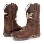 BOTA TEXANA MASCULINA BANDEIRA CANO MEDIO SOLA JUMPF