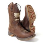 BOTA TEXANA MASCULINA BANDEIRA CANO MEDIO SOLA JUMPF