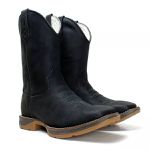 BOTA TEXANA MASCULINA SOLA JUMP COURO PRETO
