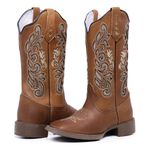 BOTA TEXANA FEMININA LASER EM COURO 