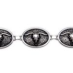 Cinto Feminino Todo Em Metal Cav. De Boi 