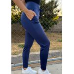 Calça Jogger Atlanta Ilhós em Microfibra - AZUL MARINHO