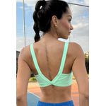 Top Fitness Frelith Costas Decote V Liso - VERDE NEON