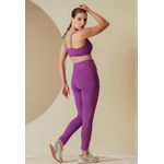 Legging Fitness com Recorte e Filete Lateral Frelith - ROXO