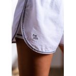 Short Fitness Frelith Tactel 2 em 1 Costura Trançada - BRANCO