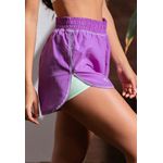 Short Fitness Frelith Tactel 2 em 1 Costura Trançada - ROXO