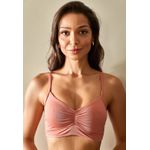 Sutiã Frelith Top Franzido Color - MARROM CLARO
