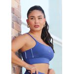 Top Fitness Frelith Quadrado Filetes - AZUL