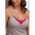 Camisola Frelith com detalhe de Renda - ESTAMPADA