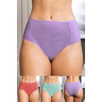 Kit 3 Calcinhas Frelith Canelados Coral, Lilás e Verde Agua - DIVERSOS